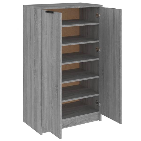 Schuhschrank Grau Sonoma 59x35x100 cm Holzwerkstoff