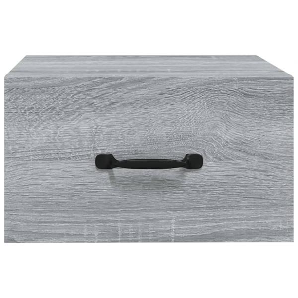 Wand-Nachttische 2 Stk. Grau Sonoma 35x35x20 cm  