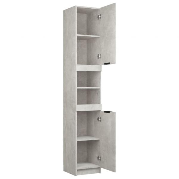 Badschrank Betongrau 32x34x188,5 cm Holzwerkstoff