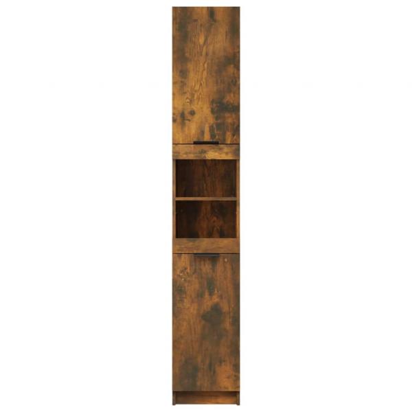 Badschrank Räuchereiche 32x34x188,5 cm Holzwerkstoff