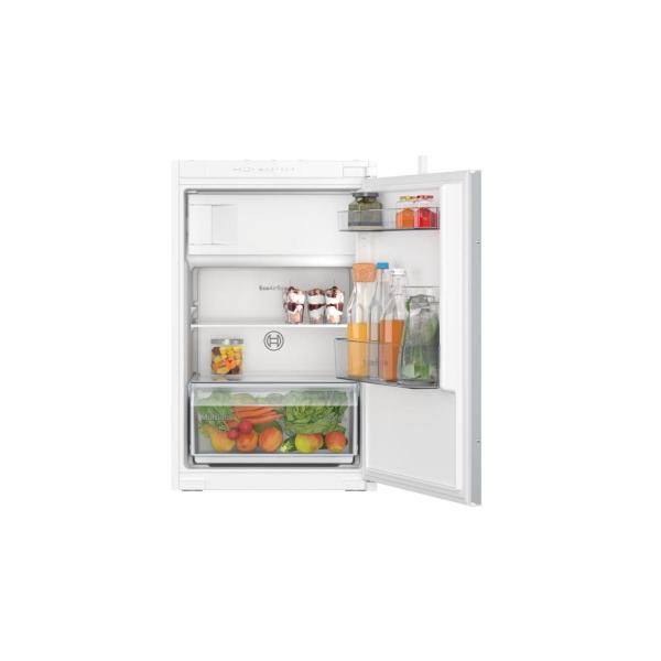 ARDEBO.de Bosch KIL22NSE0 Einbau-Kühlschrank, Nischenhöhe 88cm, 119L, Schlepptürtechnik, LED Beleuchtung, Multi Box XXL, Eco Airflow, Schnellkühlenfunktion