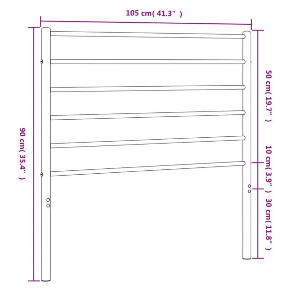 Kopfteil Metall Weiß 100 cm