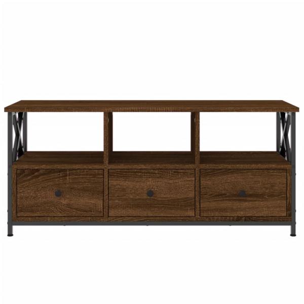 TV-Schrank Braun Eichen-Optik 102x33x45cm Holzwerkstoff & Eisen