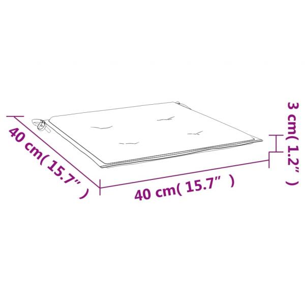 Gartenstuhl-Kissen 6 Stk. Mehrfarbig 40x40x3 cm Stoff