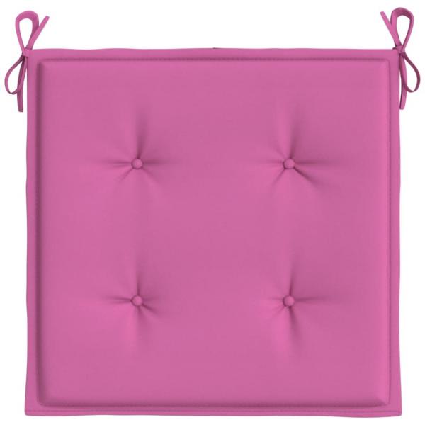 Gartenstuhl-Kissen 2 Stk. Rosa 40x40x3 cm Stoff