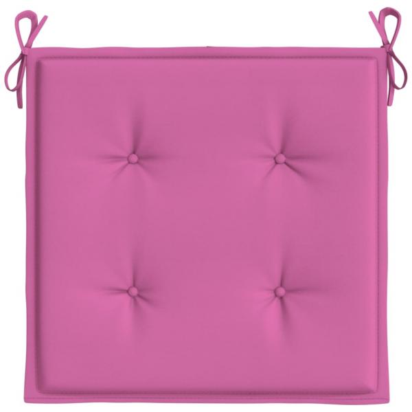 Gartenstuhl-Kissen 6 Stk. Rosa 40x40x3 cm Stoff