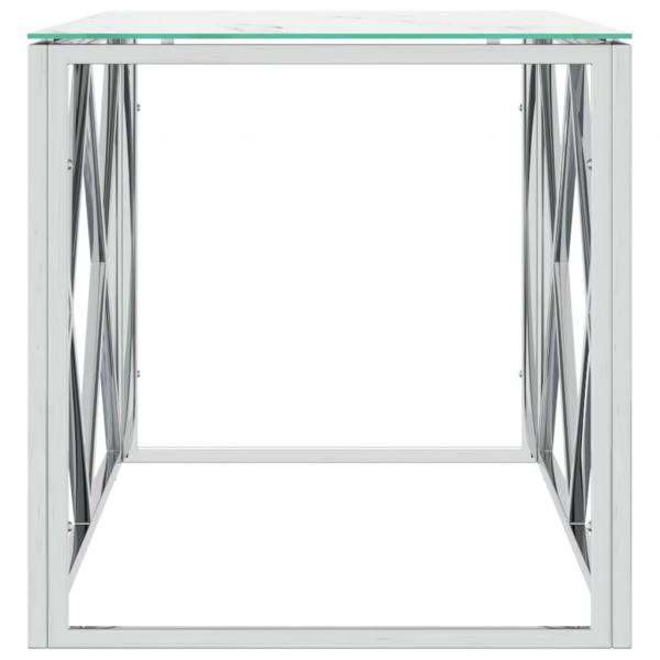 Couchtisch 110x45x45 cm Edelstahl und Glas