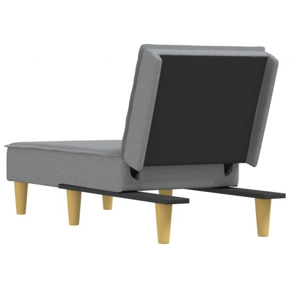 Chaiselongue Hellgrau Stoff