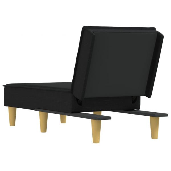 Chaiselongue Schwarz Stoff