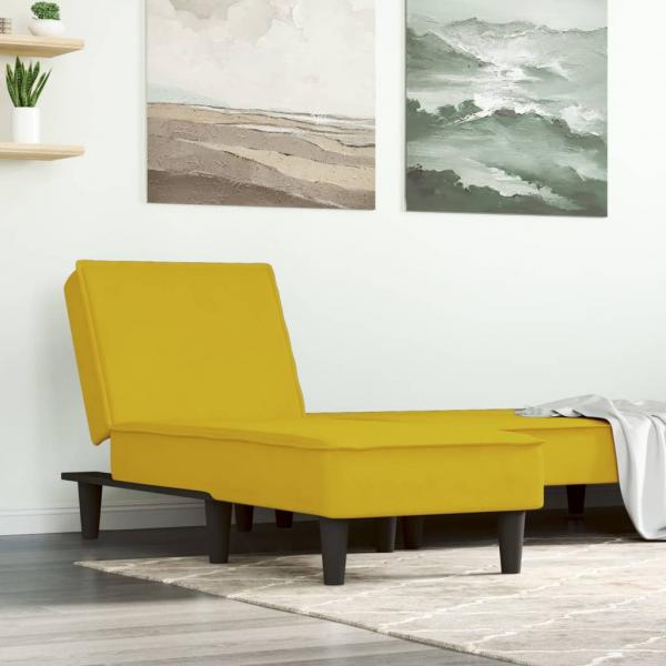 ARDEBO.de - Chaiselongue Gelb Samt