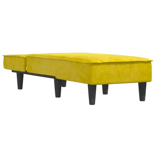 Chaiselongue Gelb Samt