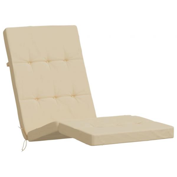 Liegestuhl-Auflagen 2 Stk. Beige Oxford-Gewebe