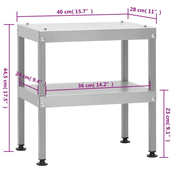 Tisch für Räucherofen 40x28x44,5 cm Verzinkter Stahl