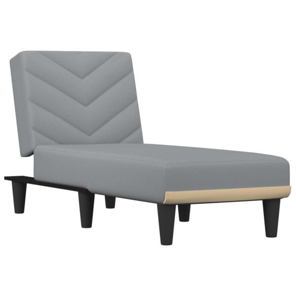 Chaiselongue Hellgrau Stoff