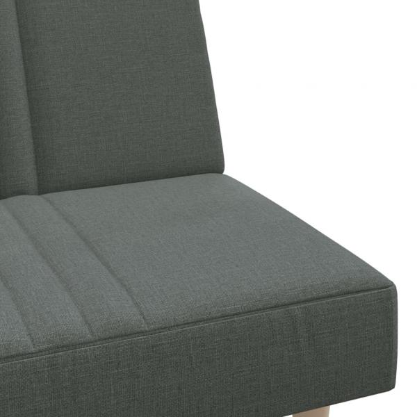 Schlafsofa in L-Form Dunkelgrau 255x140x70 cm Stoff