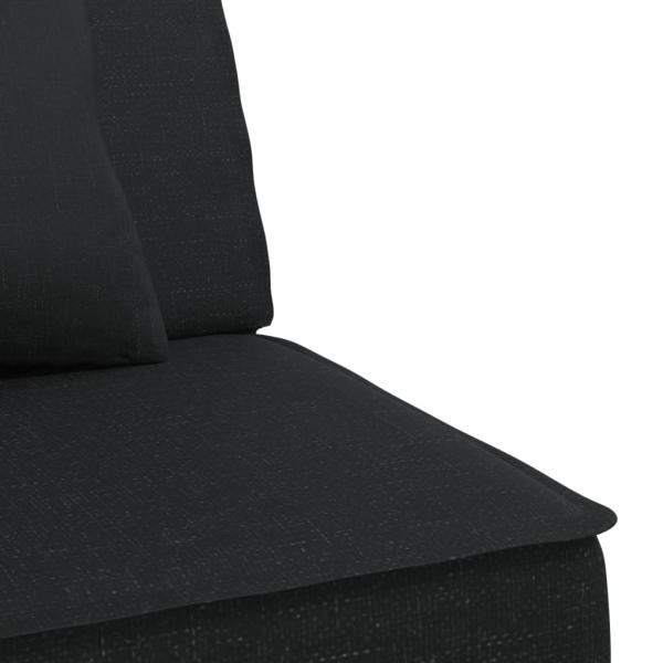 Schlafsofa in L-Form Schwarz 255x140x70 cm Stoff