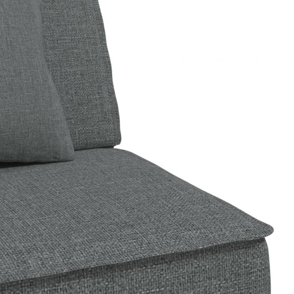 Schlafsofa in L-Form Dunkelgrau 255x140x70 cm Stoff