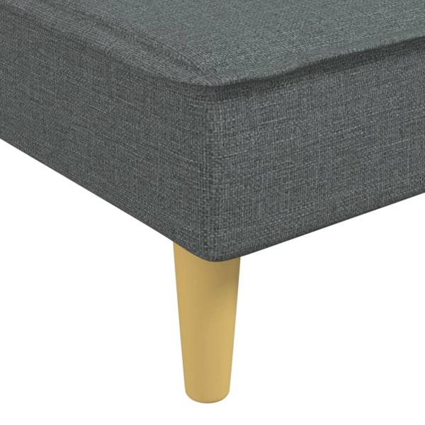 Schlafsofa in L-Form Dunkelgrau 255x140x70 cm Stoff