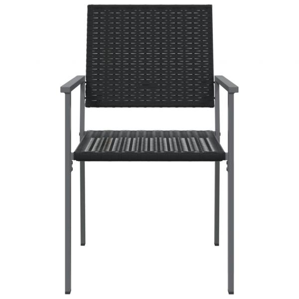 Gartenstühle 4 Stk. Schwarz 54x62,5x89 cm Poly Rattan