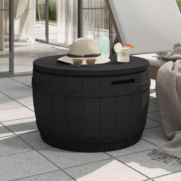 ARDEBO.de - 3-in-1 Gartenbox Schwarz Polypropylen