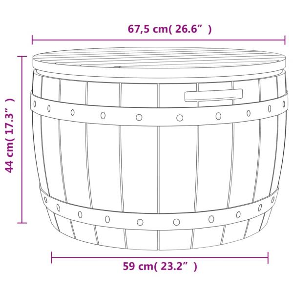 3-in-1 Gartenbox Schwarz Polypropylen