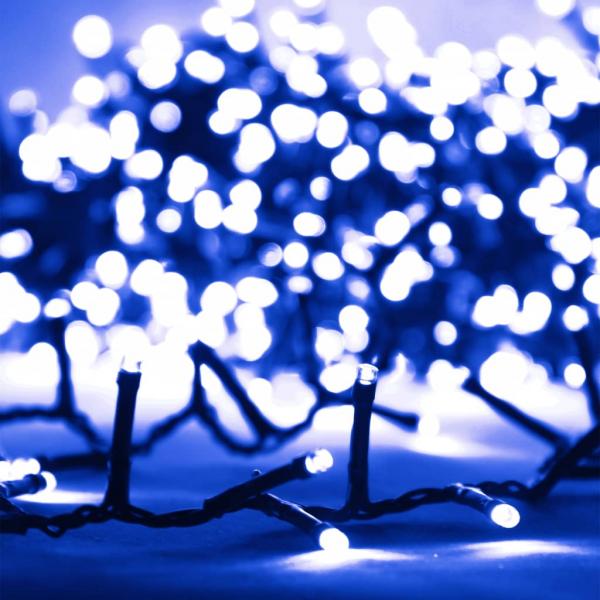 LED-Lichterkette mit 1000 LEDs Blau 25 m PVC