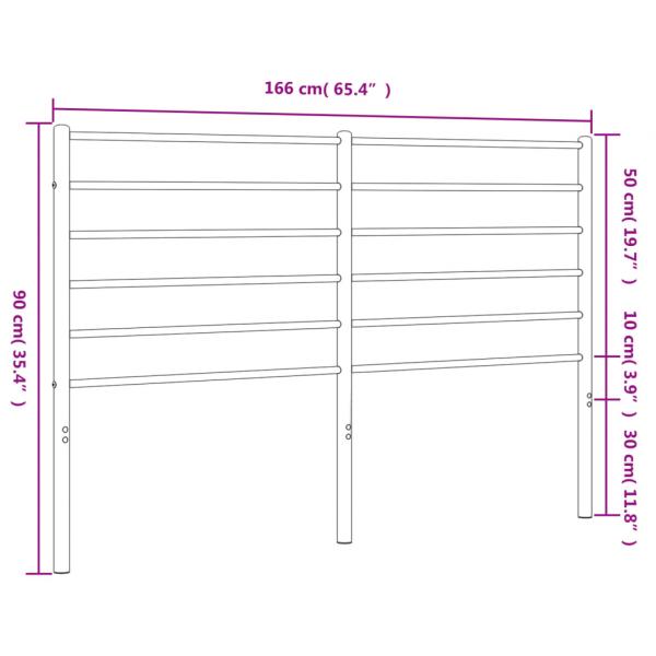 Kopfteil Metall Weiß 160 cm