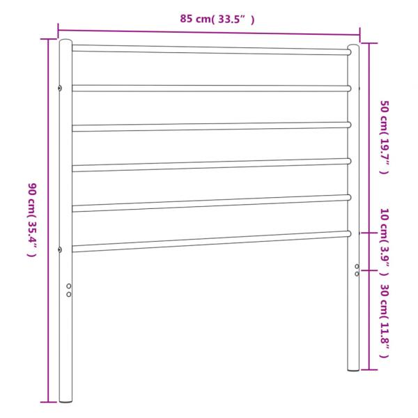 Kopfteil Metall Weiß 80 cm