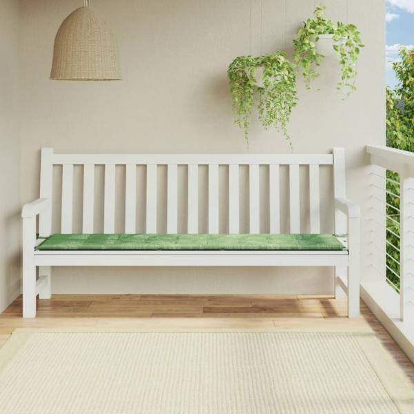 ARDEBO.de - Gartenbank-Auflage Blattmuster 200x50x3 cm Stoff