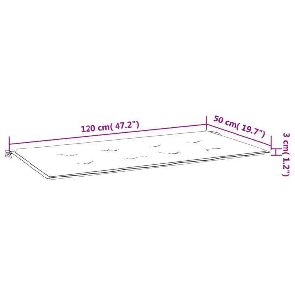 Gartenbank-Auflage Blau&Weiß Gestreift 120x50x3 Oxford-Gewebe