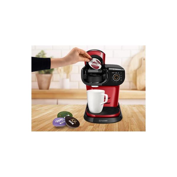 Bosch TAS6503 TASSIMO MY WAY 2 Kapselkaffeemaschine, 1500W, 1.3L Wasserbehälter, rot