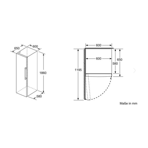 Bosch KSV36VLDP Standkühlschrank, 60 cm breit, 346 L, Super Kühlen, LED, Fresh Sense, Edelstahl-Optik