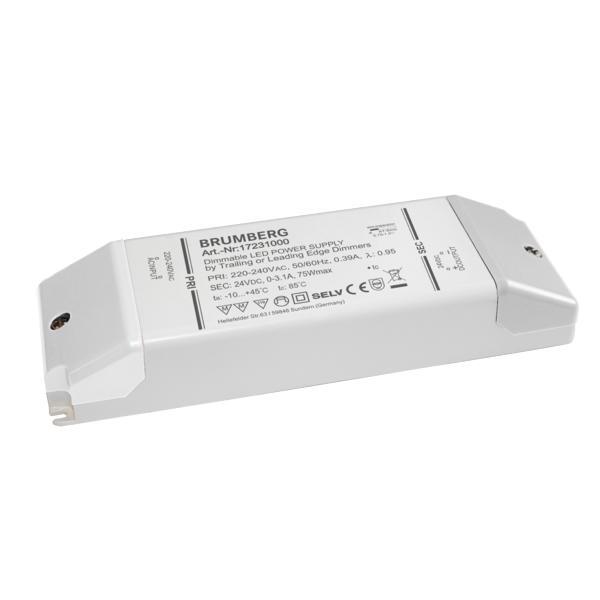 Brumberg 17231000 LED-Netzgerät 12-75 W, 24 V DC, IP20, dimmbar Phasenabschnitt, nicht fü