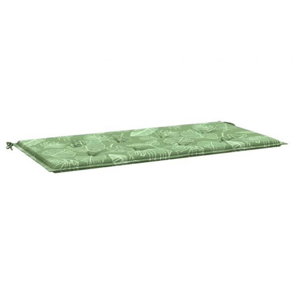 Gartenbank-Auflage Blattmuster 100x50x3 cm Oxford-Gewebe