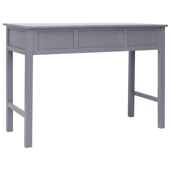 Schreibtisch Grau 108x45x76 cm Massivholz Paulownia