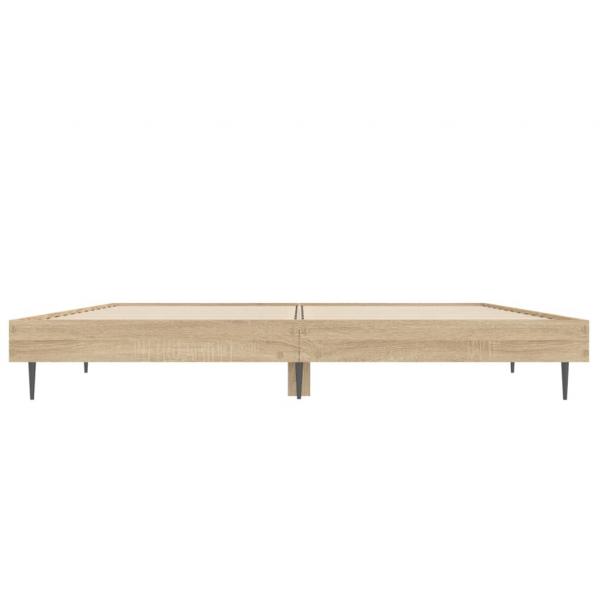 Bettgestell Sonoma-Eiche 140x190 cm Holzwerkstoff