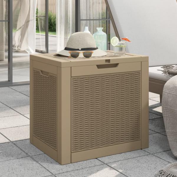 ARDEBO.de - Gartenbox Hellbraun 55,5x43x53 cm Polypropylen