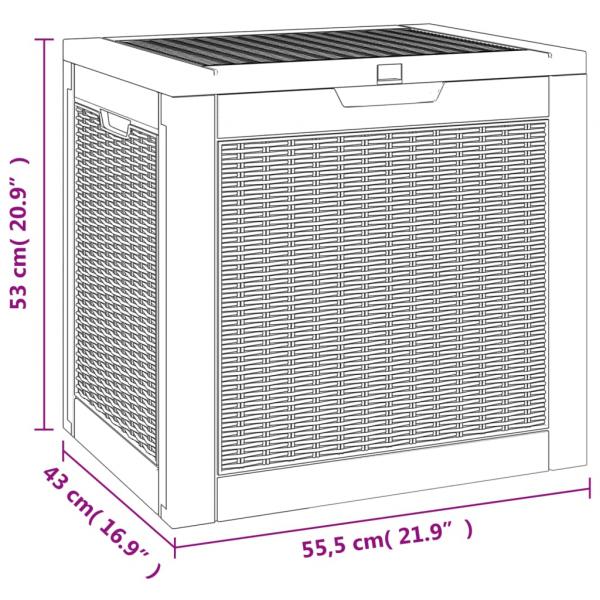 Gartenbox Hellbraun 55,5x43x53 cm Polypropylen