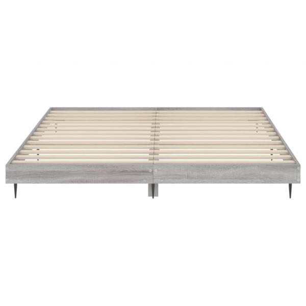 Bettgestell Grau Sonoma 180x200 cm Holzwerkstoff