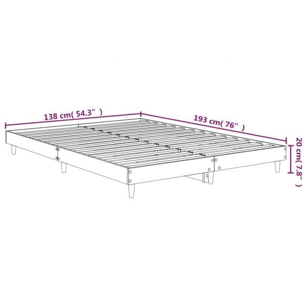 Bettgestell Braun Eichen-Optik 135x190 cm Holzwerkstoff