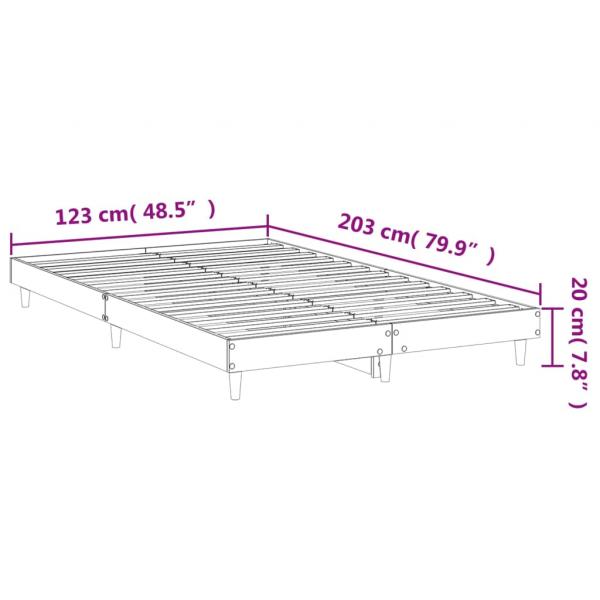 Bettgestell Betongrau 120x200 cm Holzwerkstoff