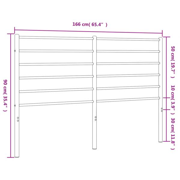 Kopfteil Metall Schwarz 160 cm