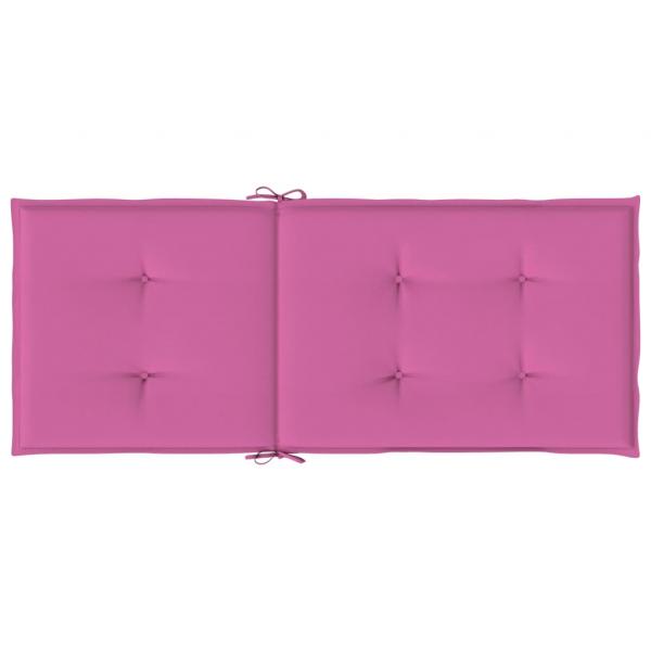 Gartenstuhlauflagen für Hochlehner 2 Stk. Rosa 120x50x3cm Stoff