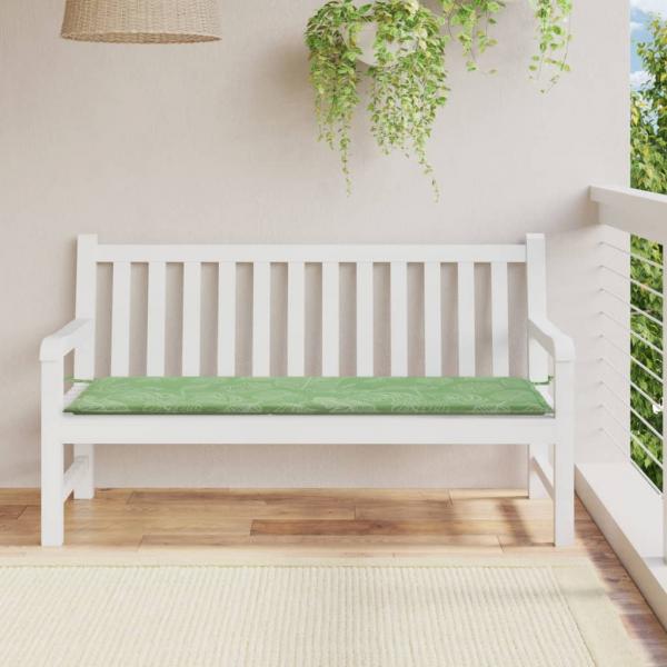 ARDEBO.de - Gartenbank-Auflage Blattmuster 150x50x3 cm Oxford-Gewebe