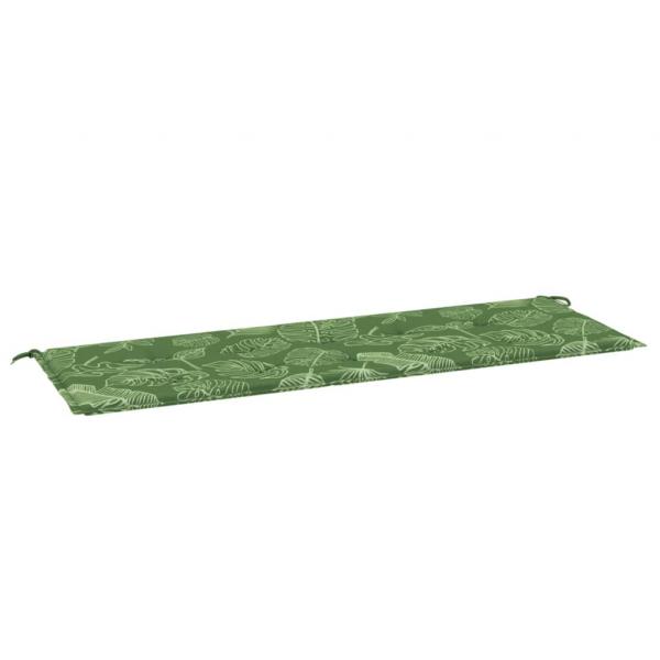 Gartenbank-Auflage Blattmuster 150x50x3 cm Oxford-Gewebe