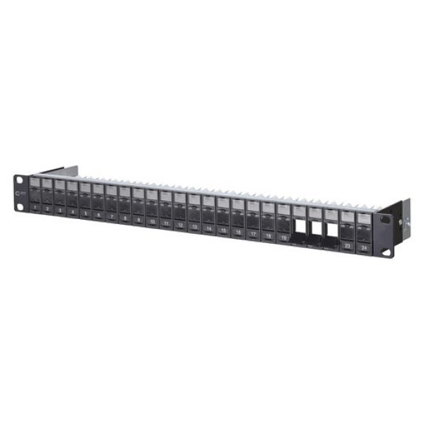 Metz Connect 130920-BK-E Modul 19 Zoll Modulträger 1HE 24 Port schwarz unbestückt, geschirmt