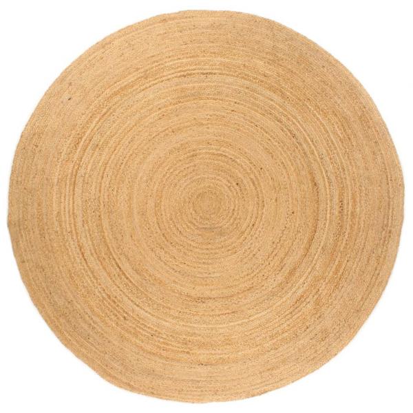 ARDEBO.de - Teppich Jute Geflochten 180 cm Rund