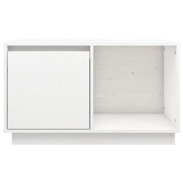 TV-Schrank Weiß 74x35x44 cm Massivholz Kiefer