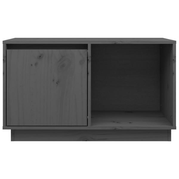 TV-Schrank Grau 74x35x44 cm Massivholz Kiefer