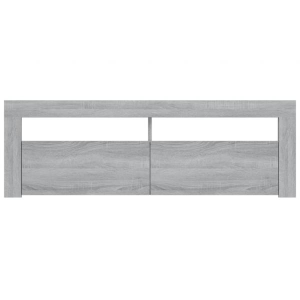 TV-Schrank mit LED-Leuchten Grau Sonoma 120x35x40 cm